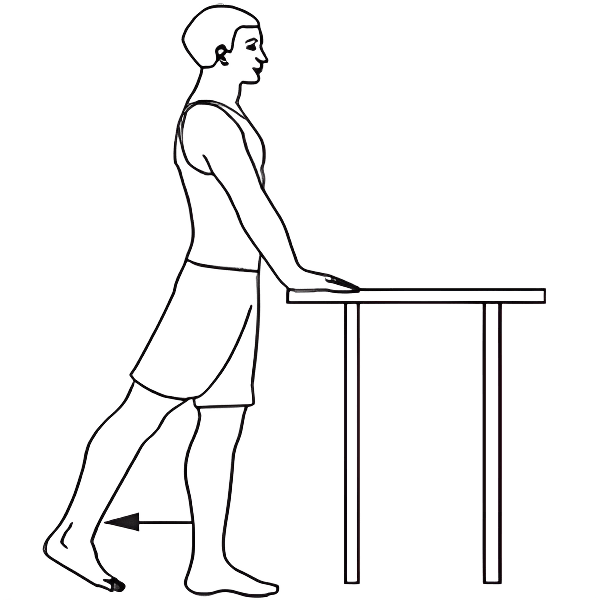 تمرین کشیدن پای صاف به سمت عقب بعد از عمل تعویض مفصل زانو